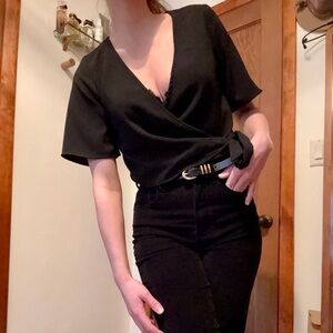 Black wrap top